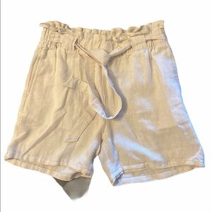 Dash (Kardashian Boutique) 5'' Inseam Linen Shorts- Paperbag Elastic Waist